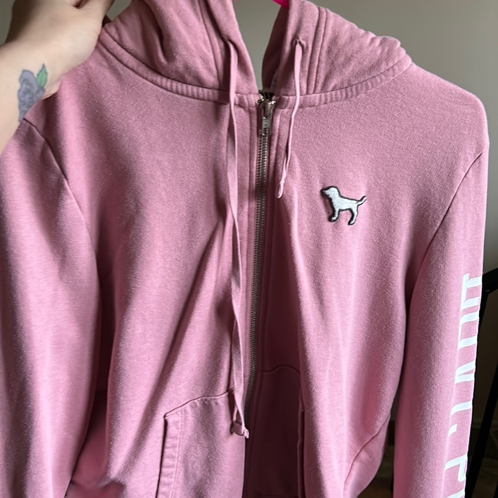 GUC Sherpa hood lined long sleeve zipup